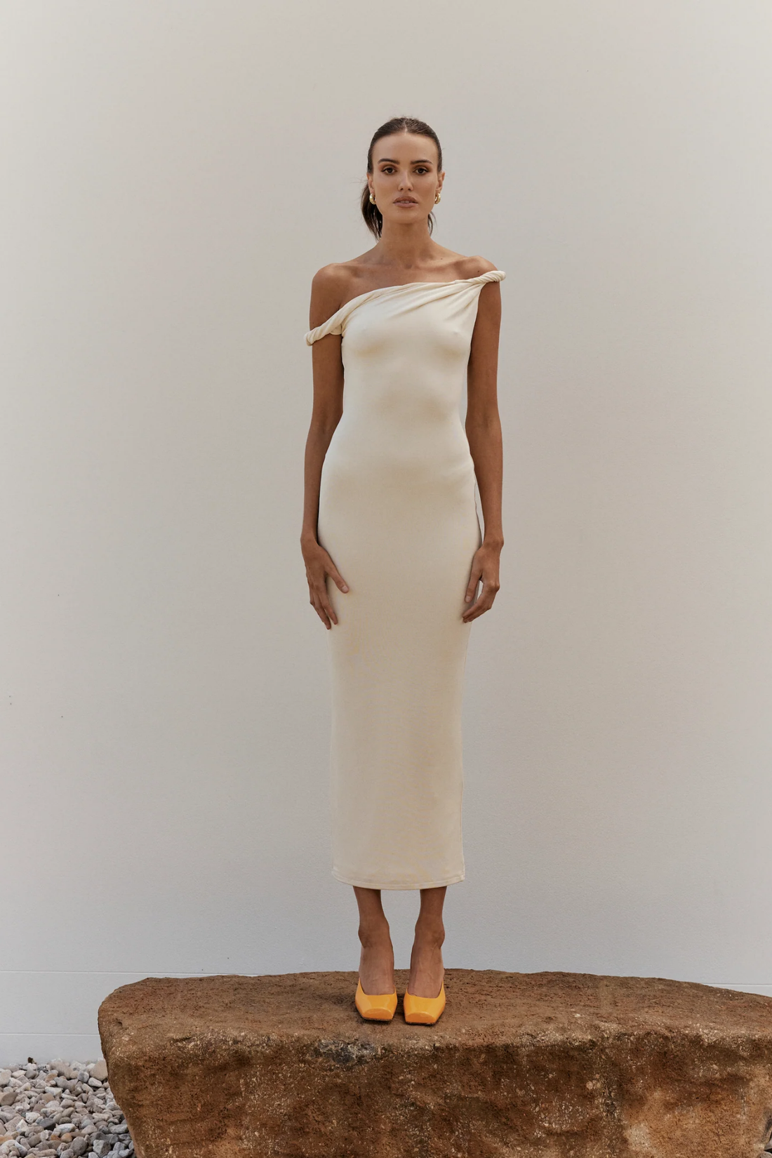 Johansen Long Poppy Dress Cream