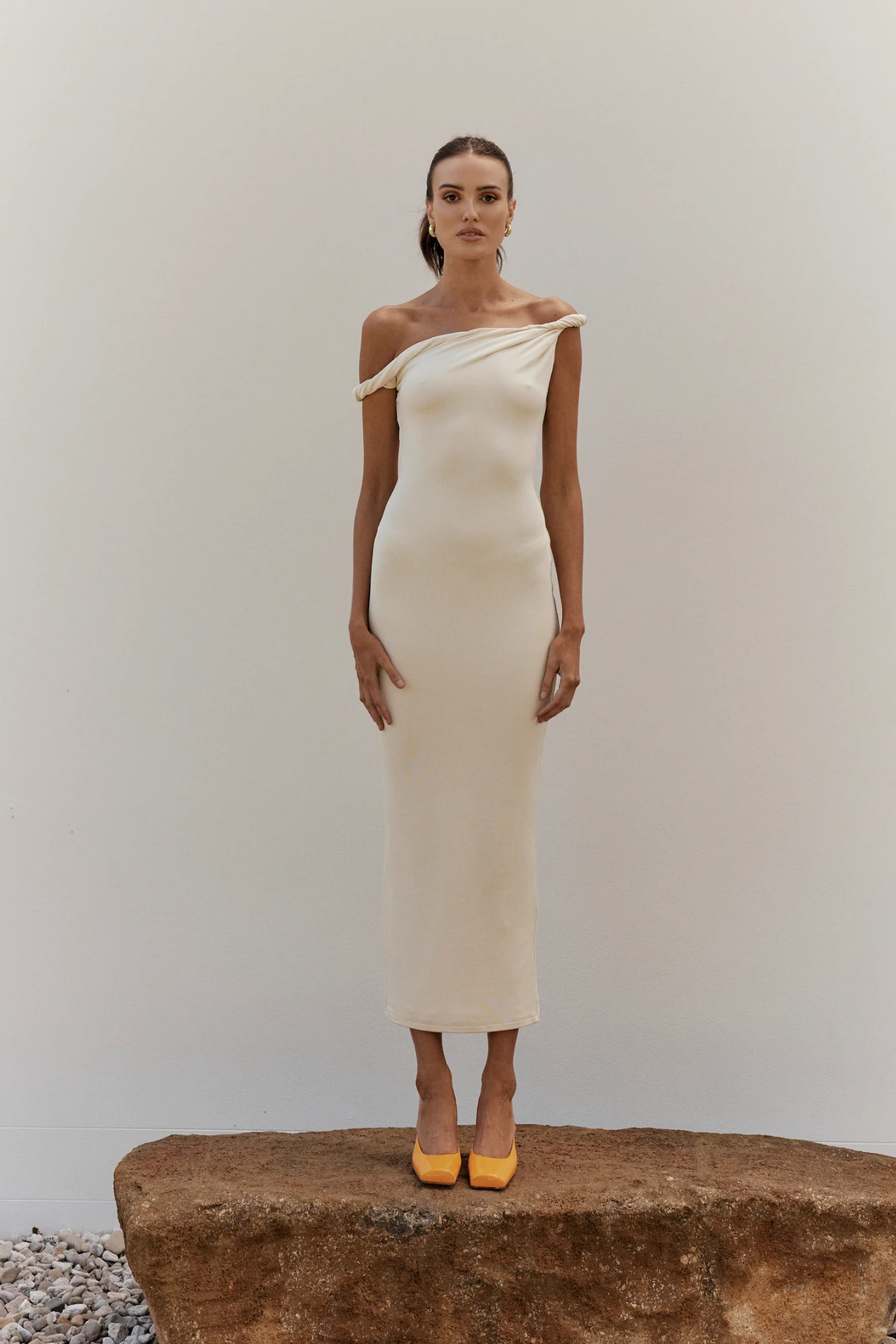 Johansen Long Poppy Dress Cream