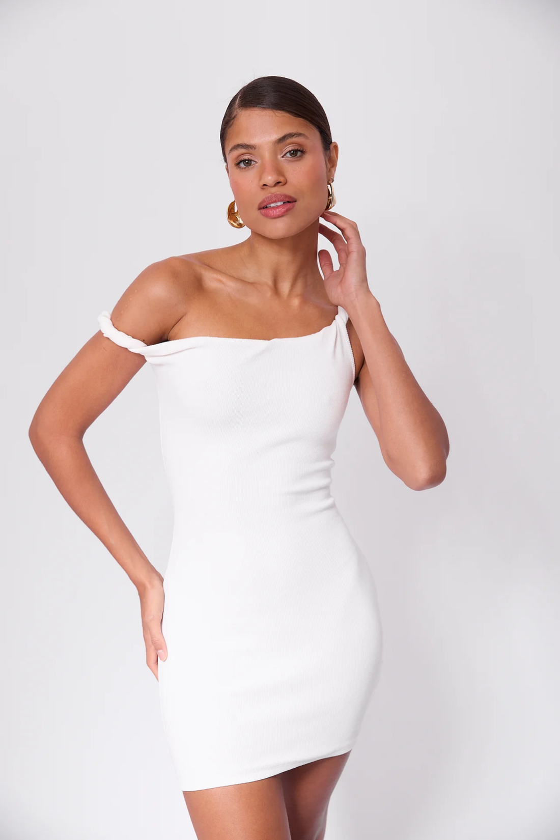 Johansen Short Poppy Dress White