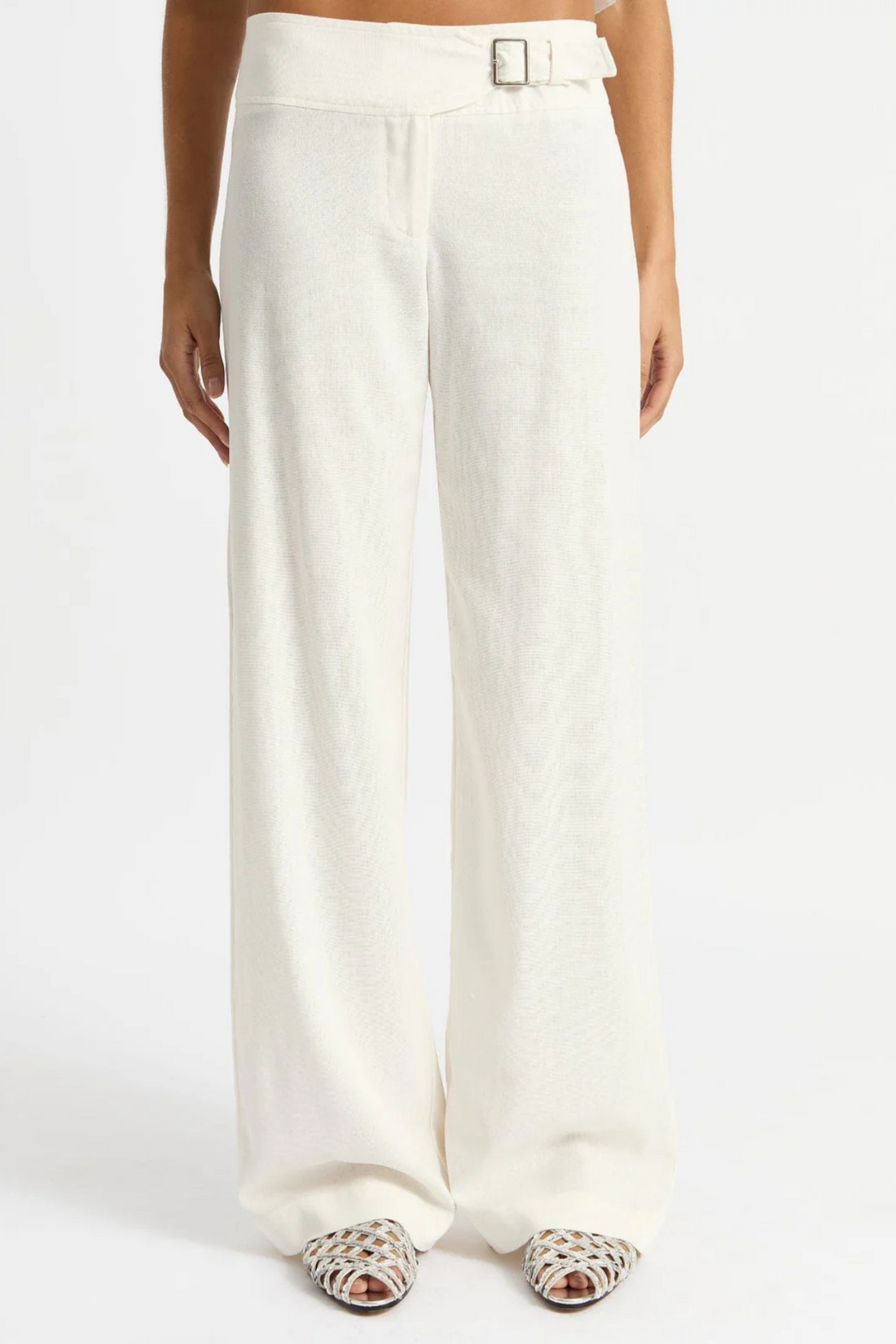 Kaine Linen Pants White