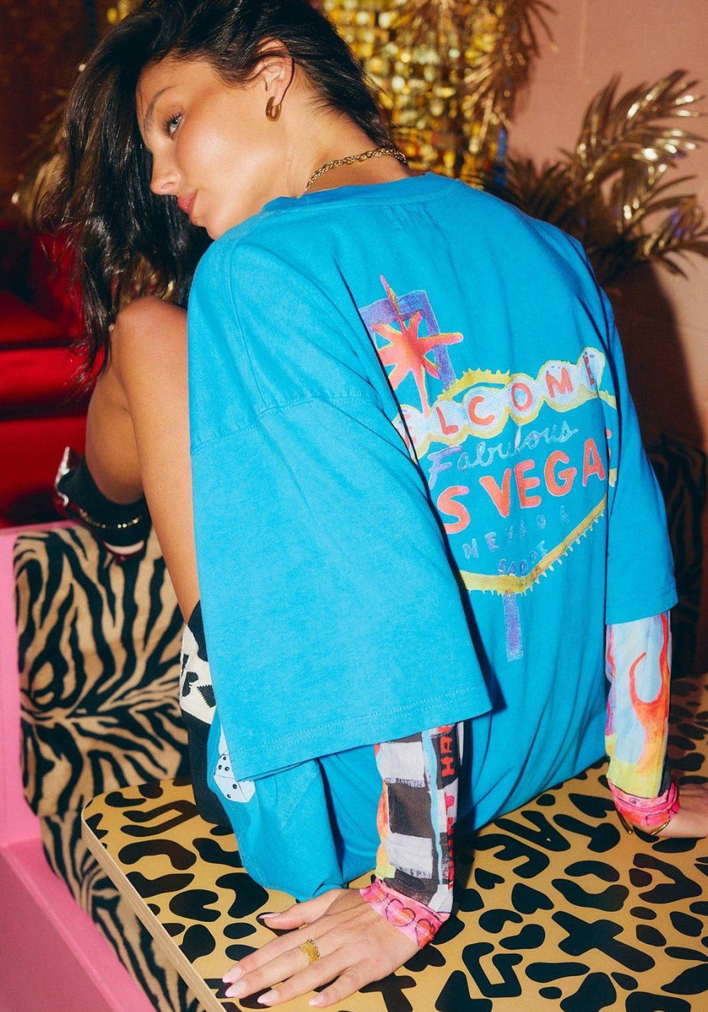 LADY LUCK TEE-BLUE