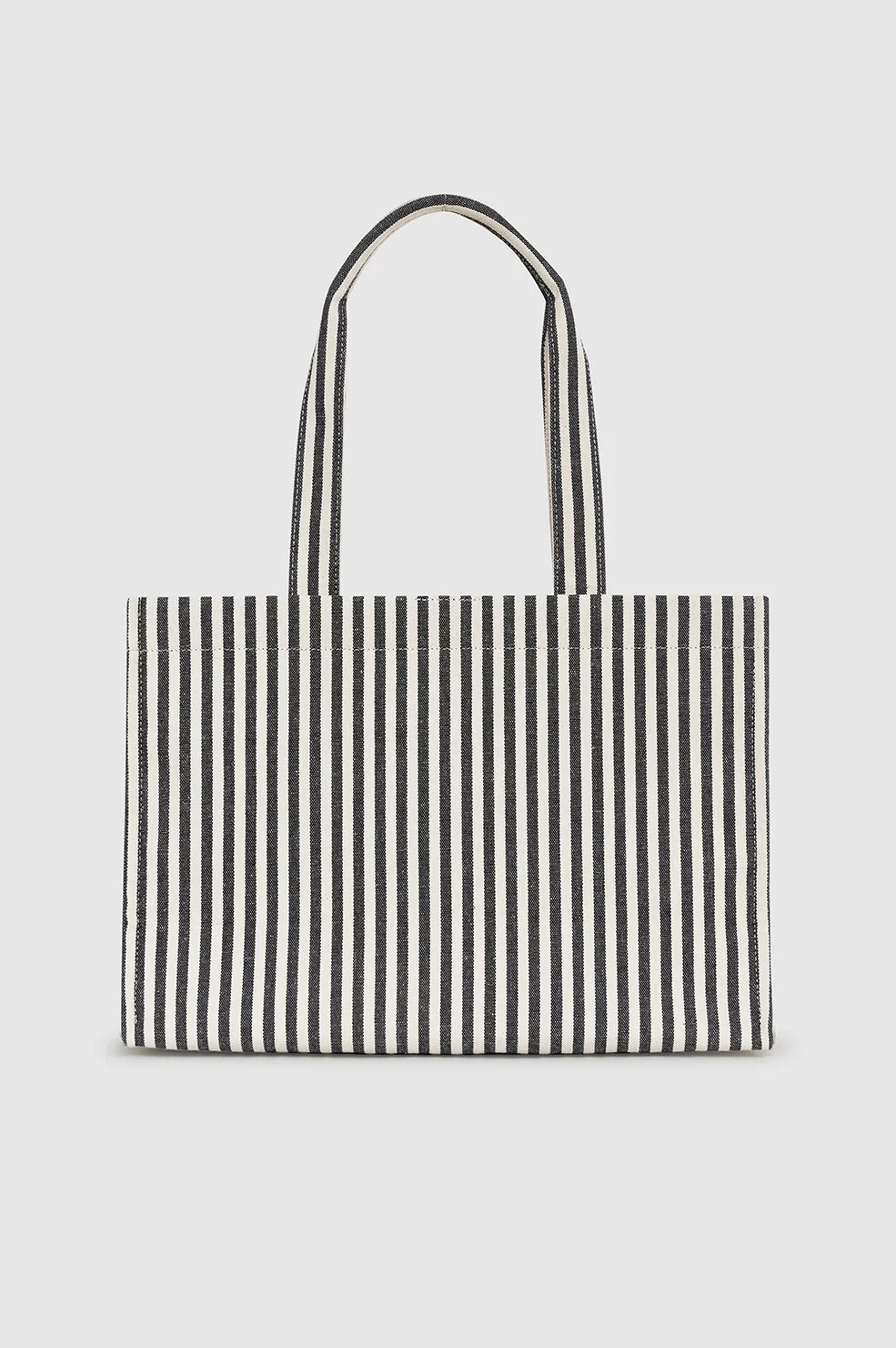 Anine Bing Lara Tote - White &amp; Black Stripe