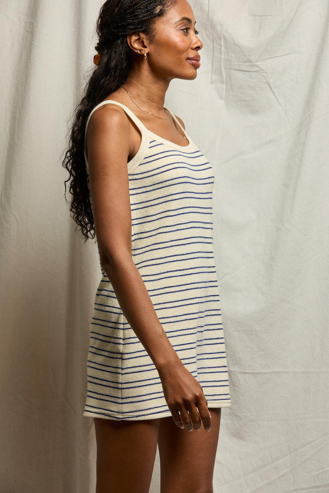 Loveshack Stripe Mini Dress Cobalt Stripe
