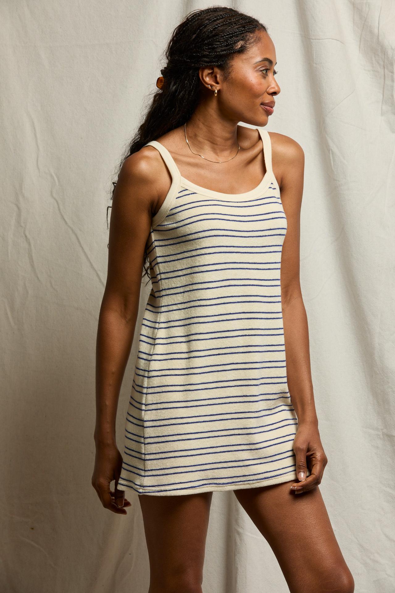Loveshack Stripe Mini Dress Cobalt Stripe