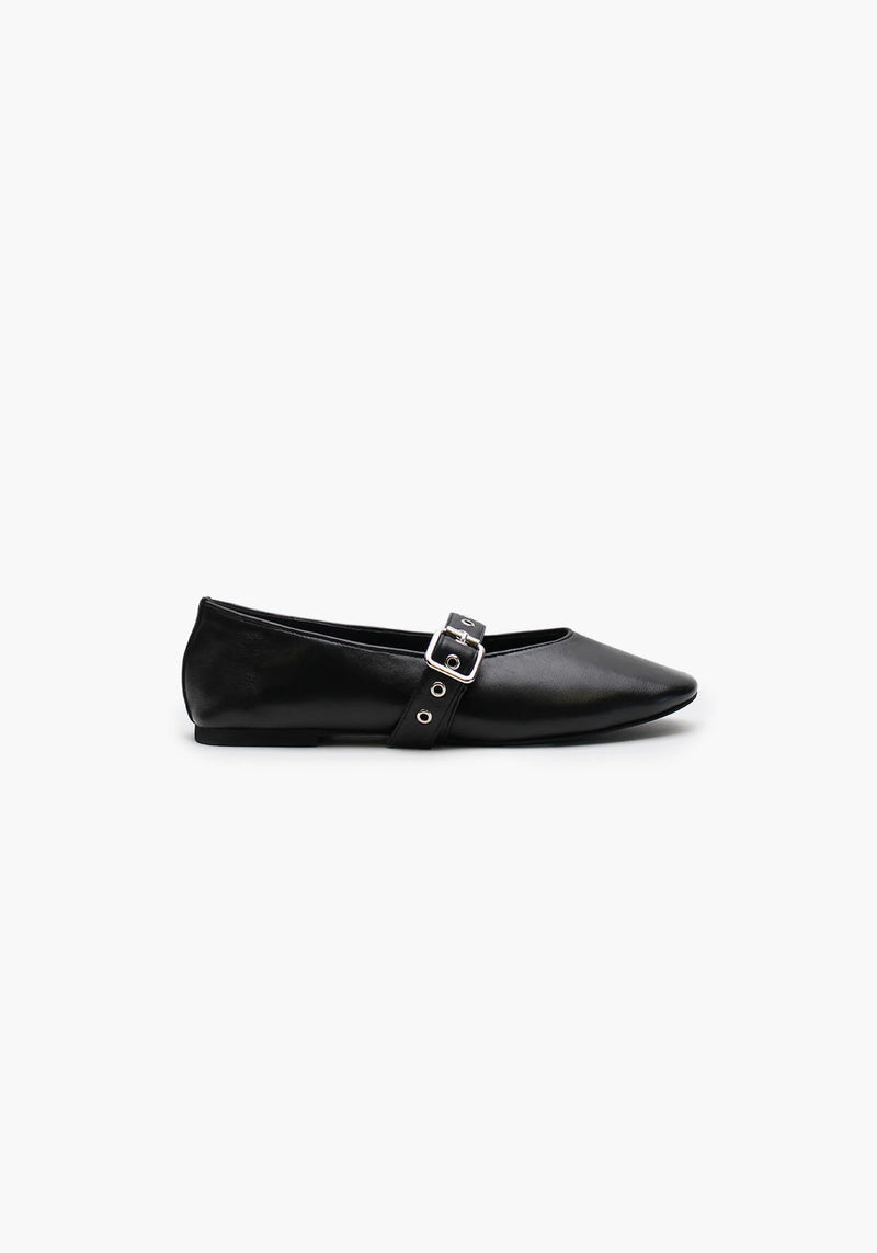 EILWEN BALLET FLAT BLACK/SILVER