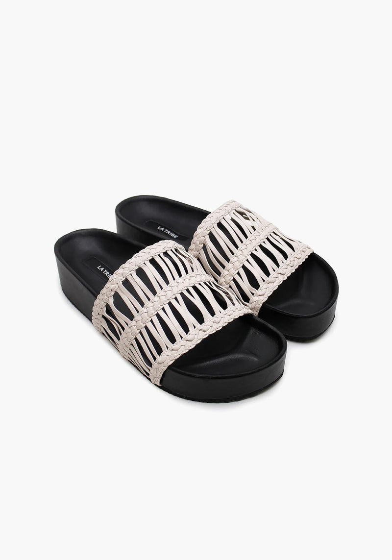 LOU PLATFORM SLIDE MIST/BLACK