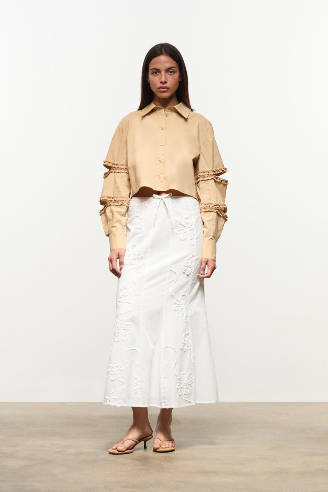 Muna Sand Cut-Out Shirt