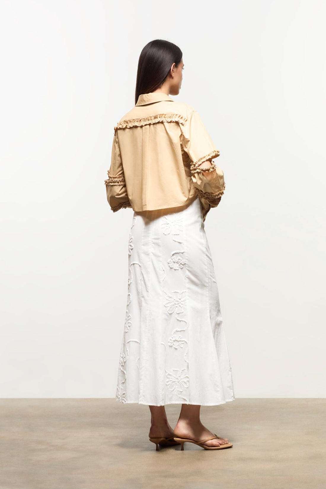 Muna Sand Cut-Out Shirt