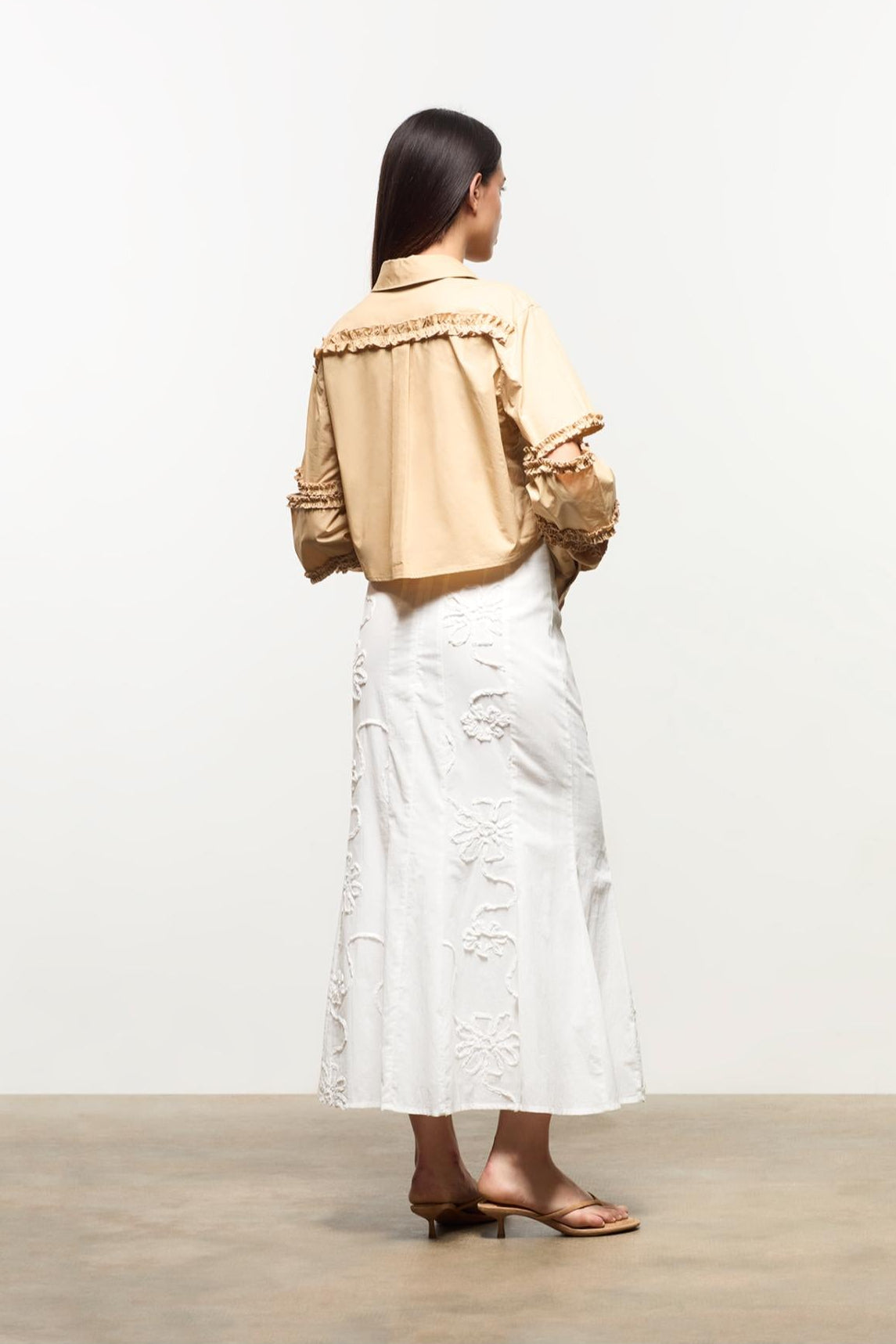 Muna Sand Cut-Out Shirt