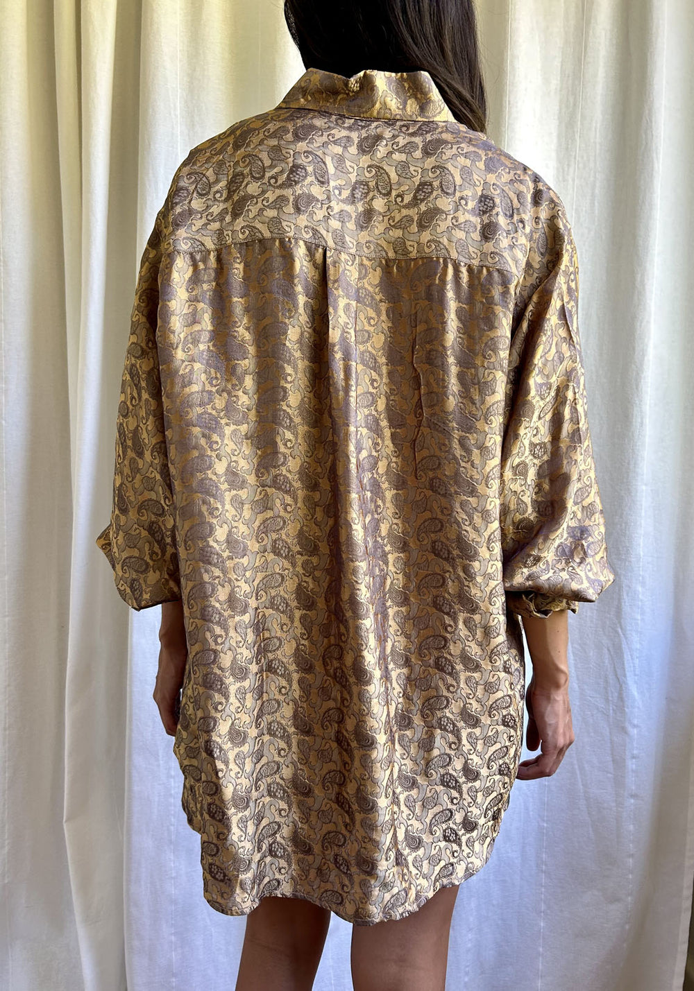 BRUNS SHIRT LONGSLEEVE GOLD PAISLEY