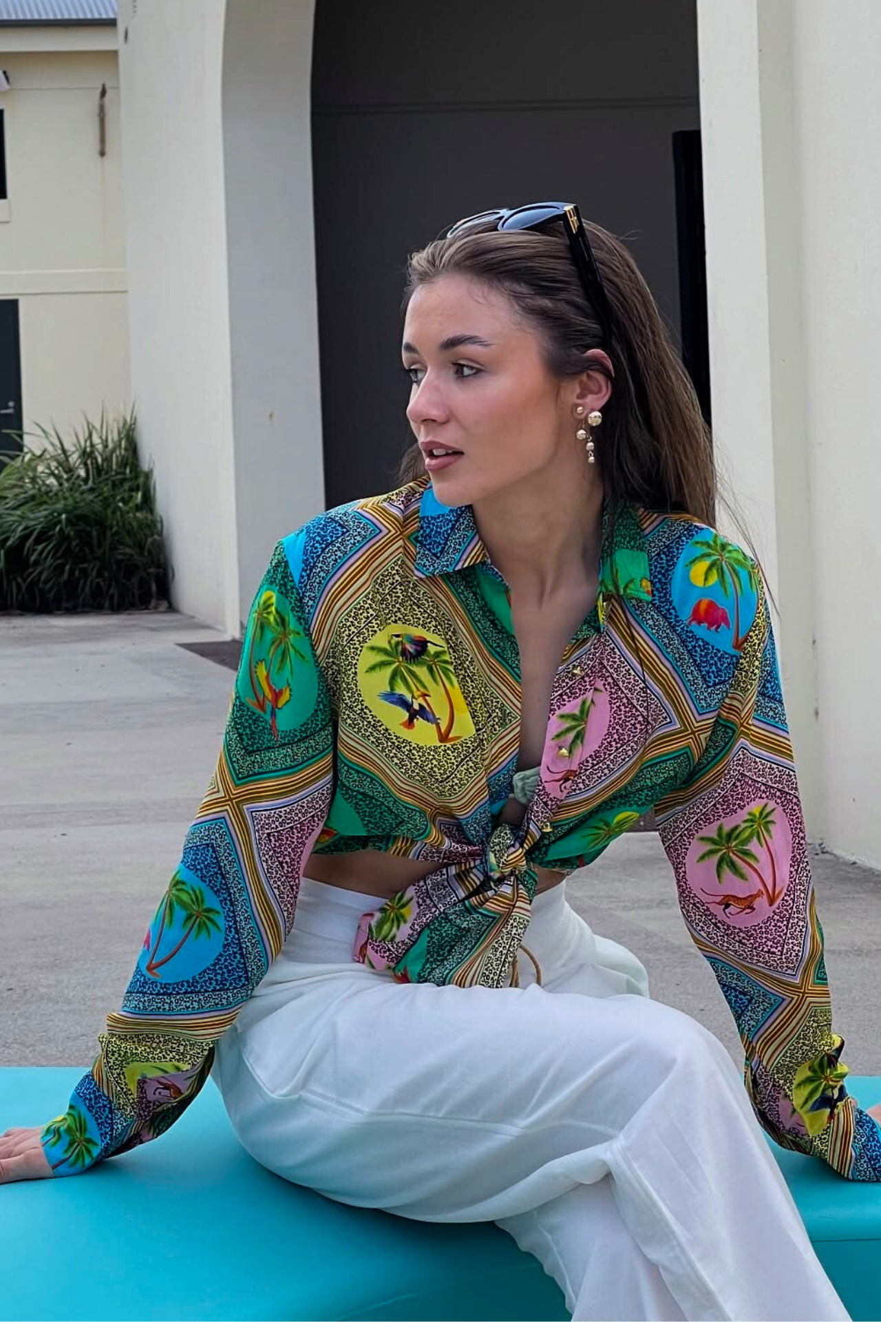 Xo Silk Crepe Shirt Safari