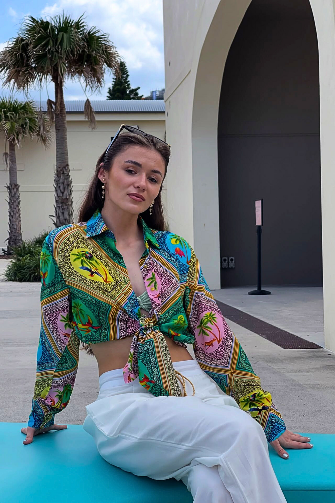 Xo Silk Crepe Shirt Safari