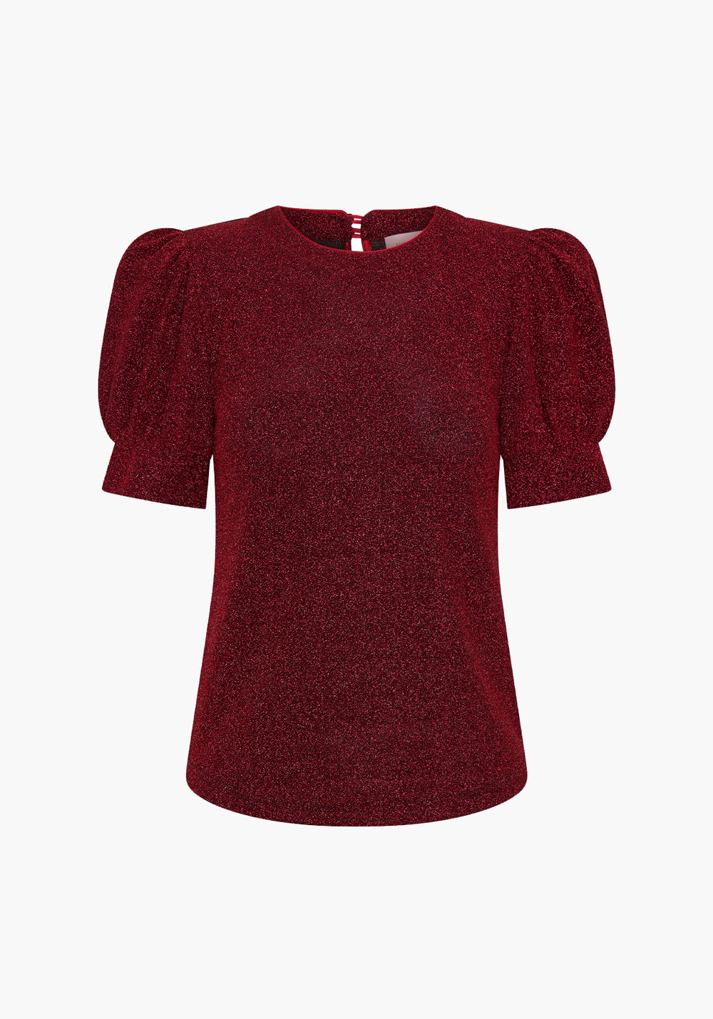 COMO PUFF SLEEVE T-SHIRT RED