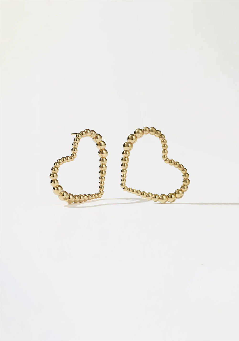 FIZZY HEART EARRINGS GOLD LARGE