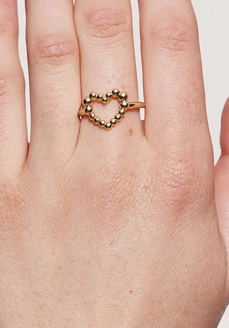 FIZZY HEART RING GOLD