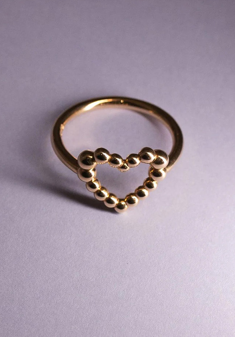 FIZZY HEART RING GOLD