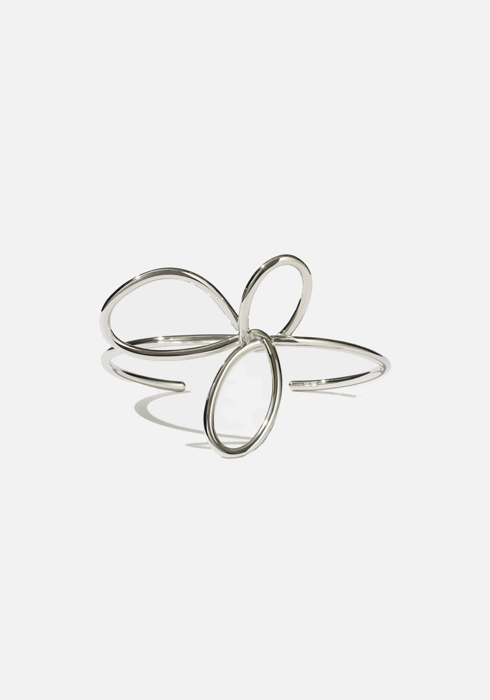 FLOWER CUFF SILVER