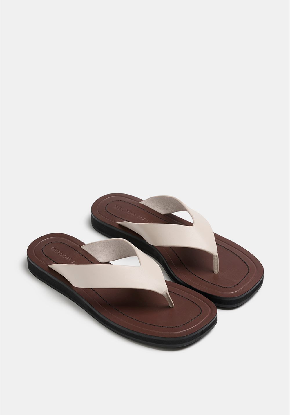 EVA SLIDE CREMA LEATHER