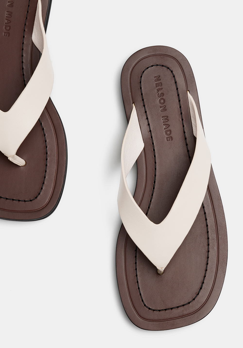 EVA SLIDE CREMA LEATHER