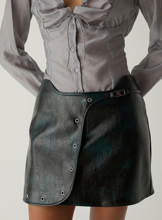 LAAGAM Elodie Dark Green Short Skirt