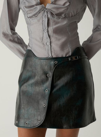 LAAGAM Elodie Dark Green Short Skirt