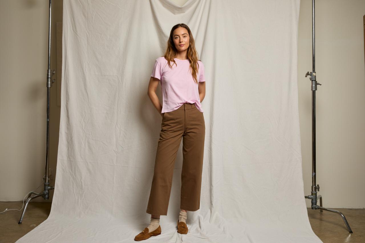 Perfectwhitetee Harley Boxy Crew Tee Sugar Pink