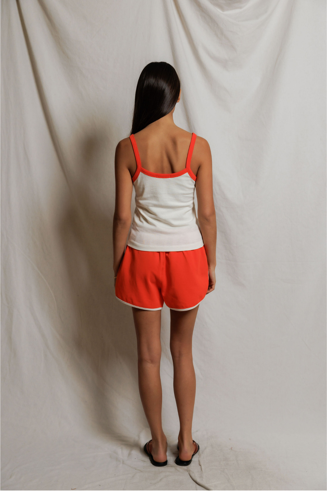Perfectwhitetee Cherry Cotton Ringer Tank Clementine