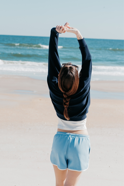 Perfectwhitetees Saylor Loop Terry Sweatshirt Navy