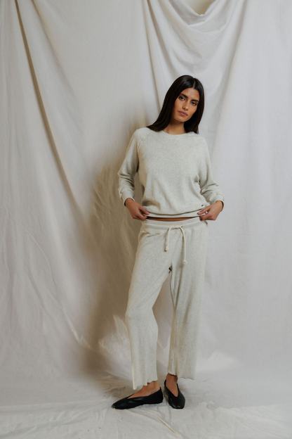 Perfectwhitetee Saylor Loop Terry Sweatshirt Oatmeal