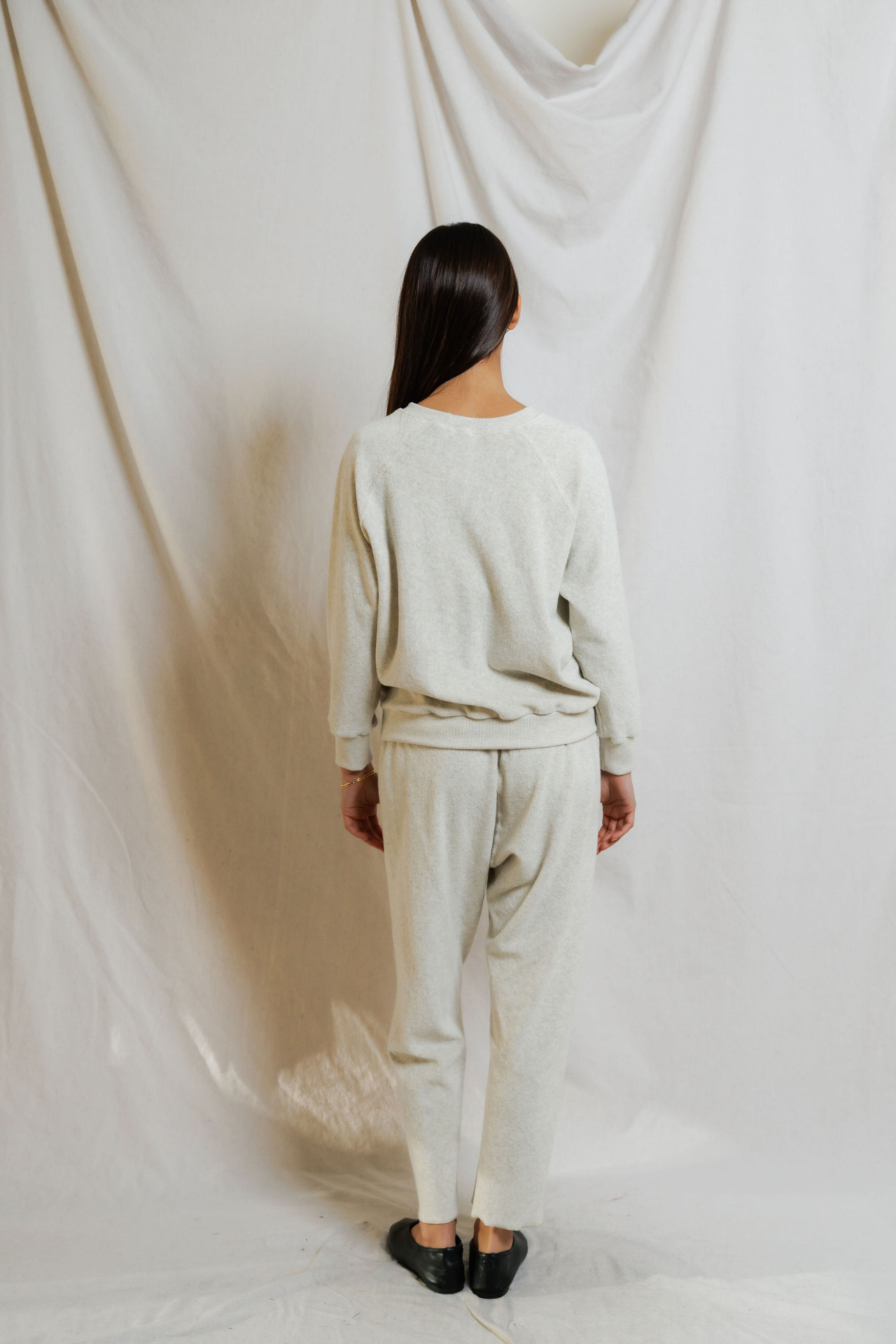 Perfectwhitetee Saylor Loop Terry Sweatshirt Oatmeal
