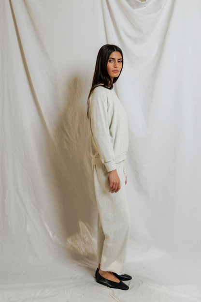 Perfectwhitetee Saylor Loop Terry Sweatshirt Oatmeal