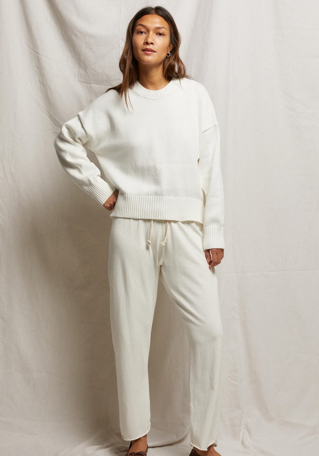 Drew Rib Sweatpant Natural