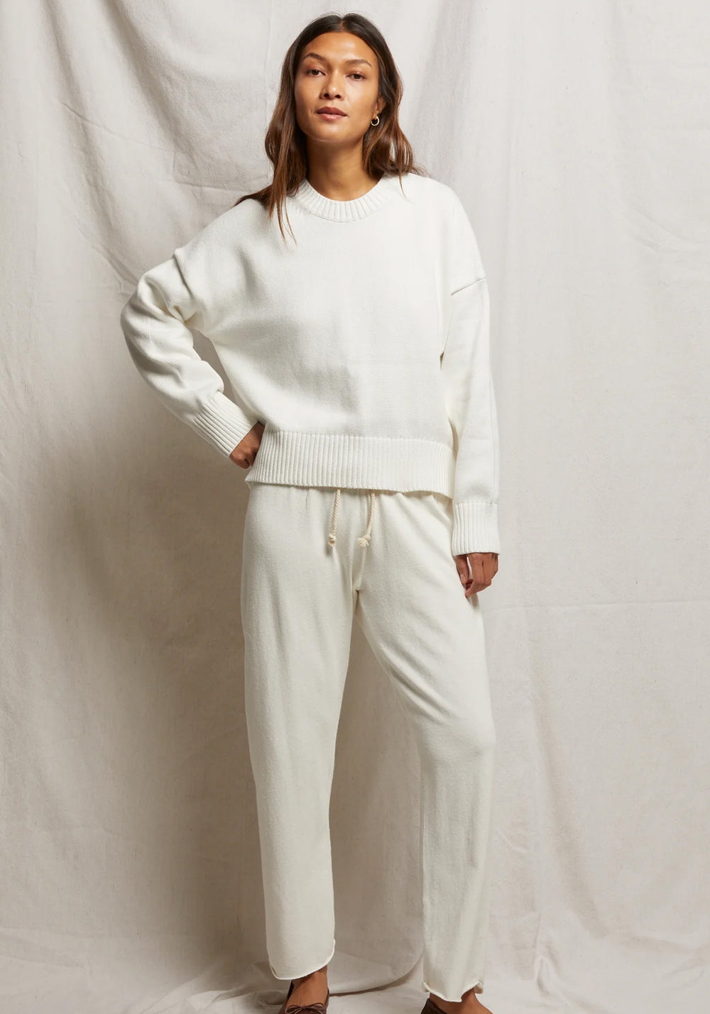 DREW RIB SWEATPANT NATURAL