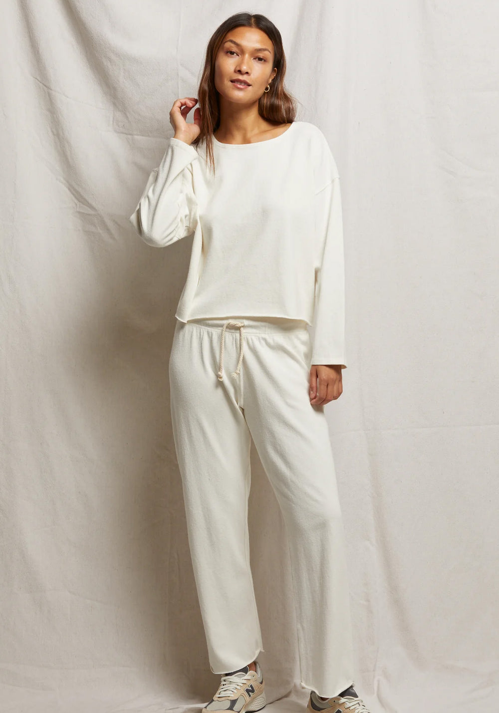 DREW RIB SWEATPANT NATURAL