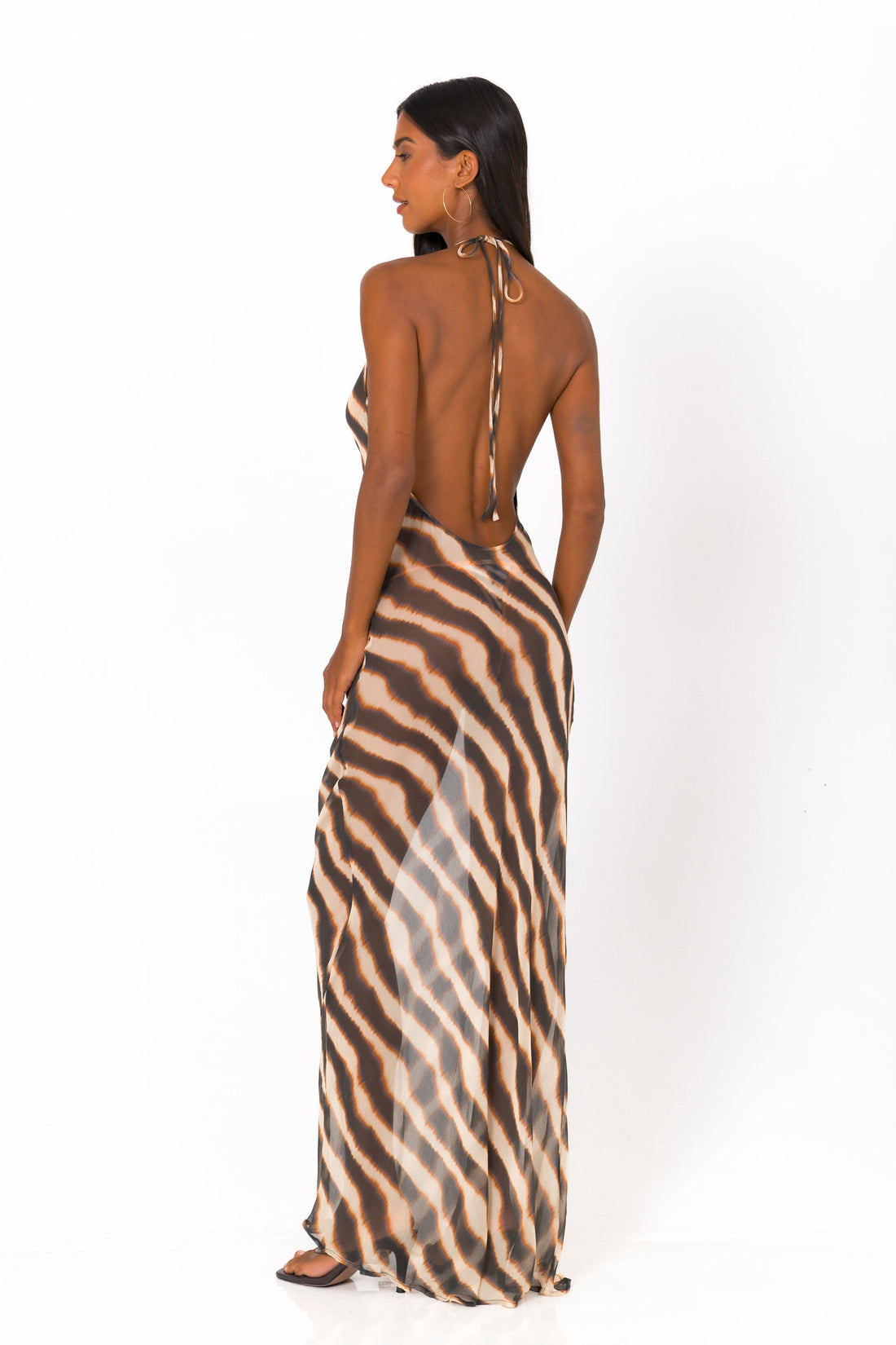 Fae Swim Soleil Dress in Savanna – open back