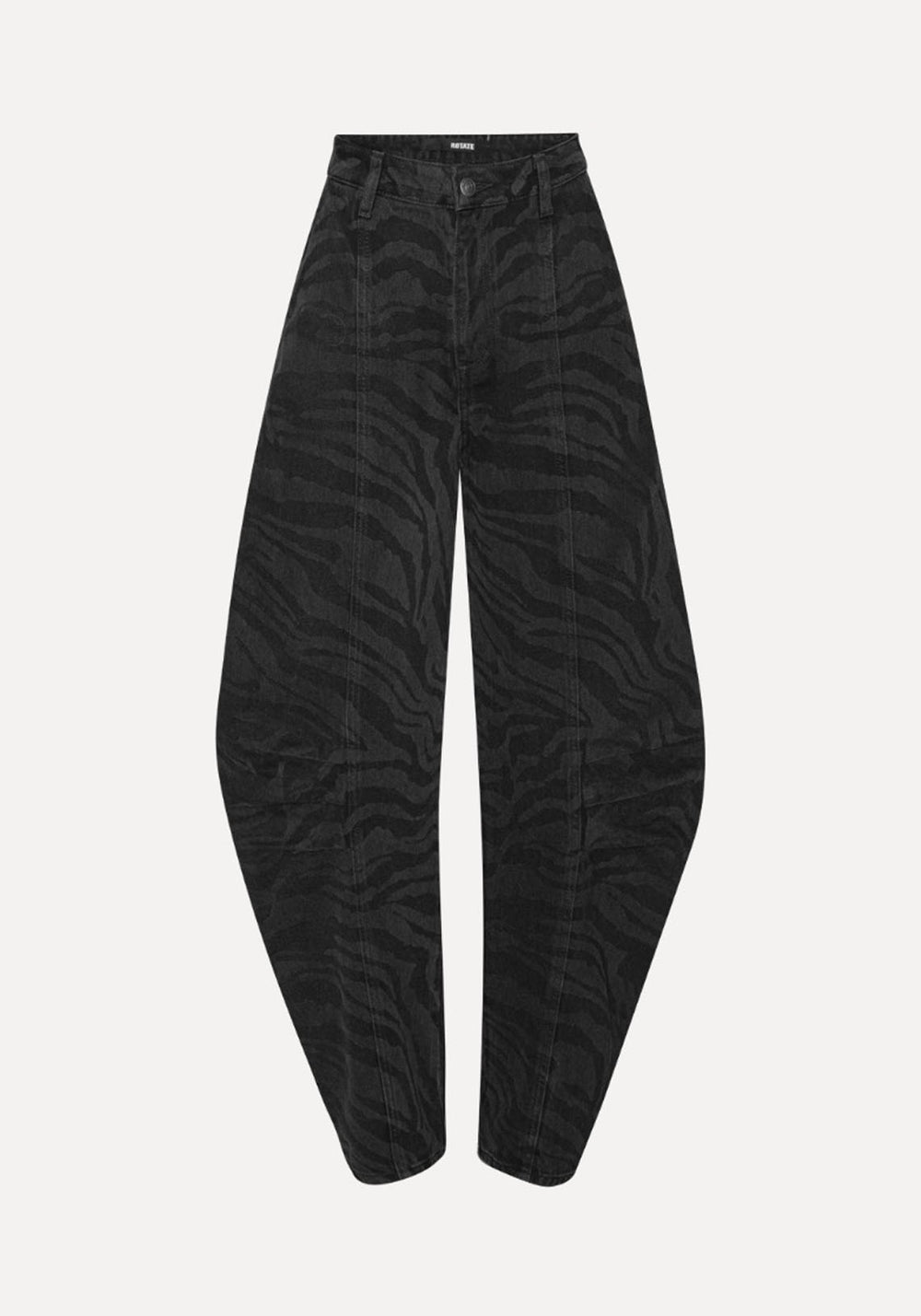 ZEBRA TWILL CARGO PANTS BLACK