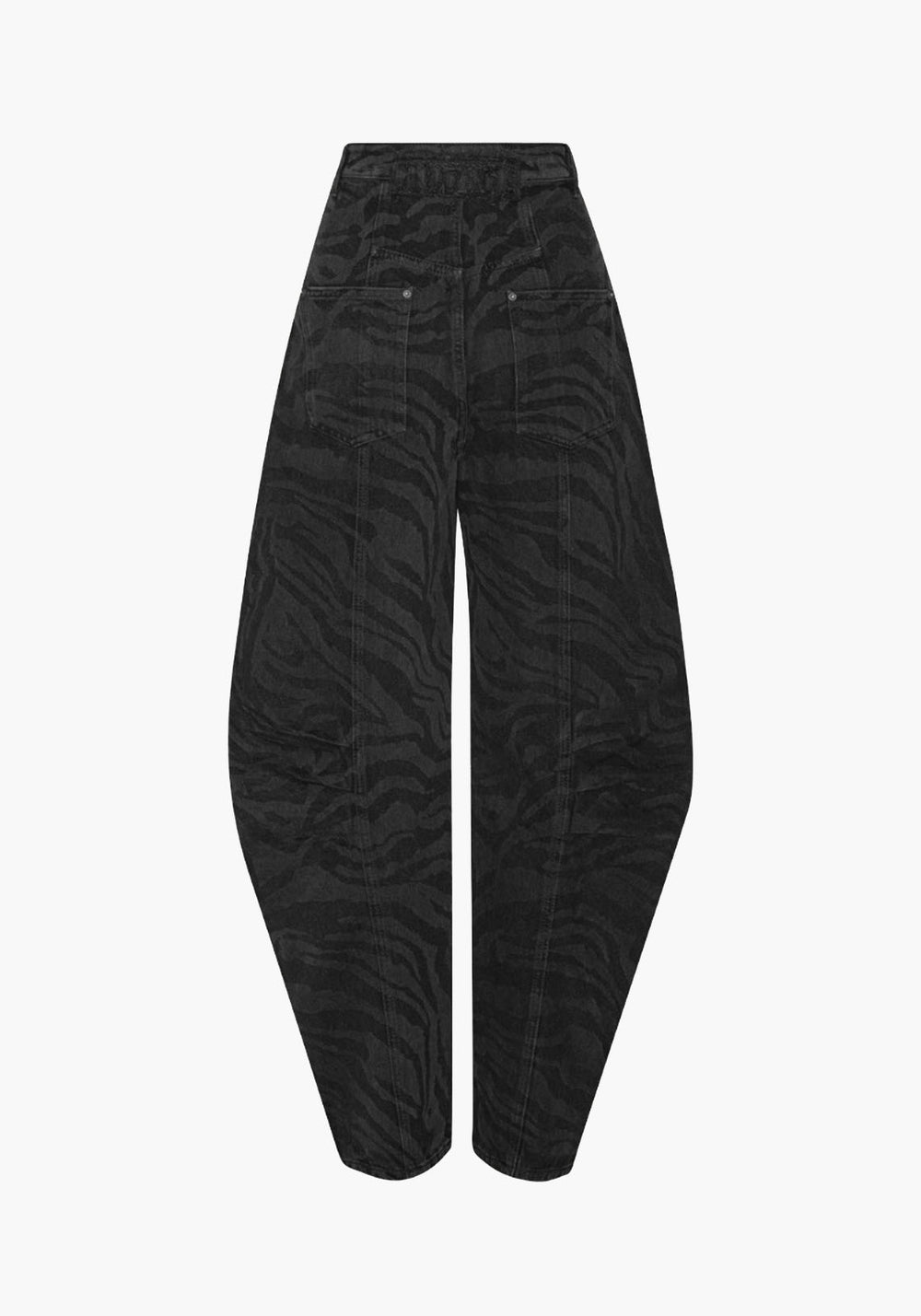 ZEBRA TWILL CARGO PANTS BLACK