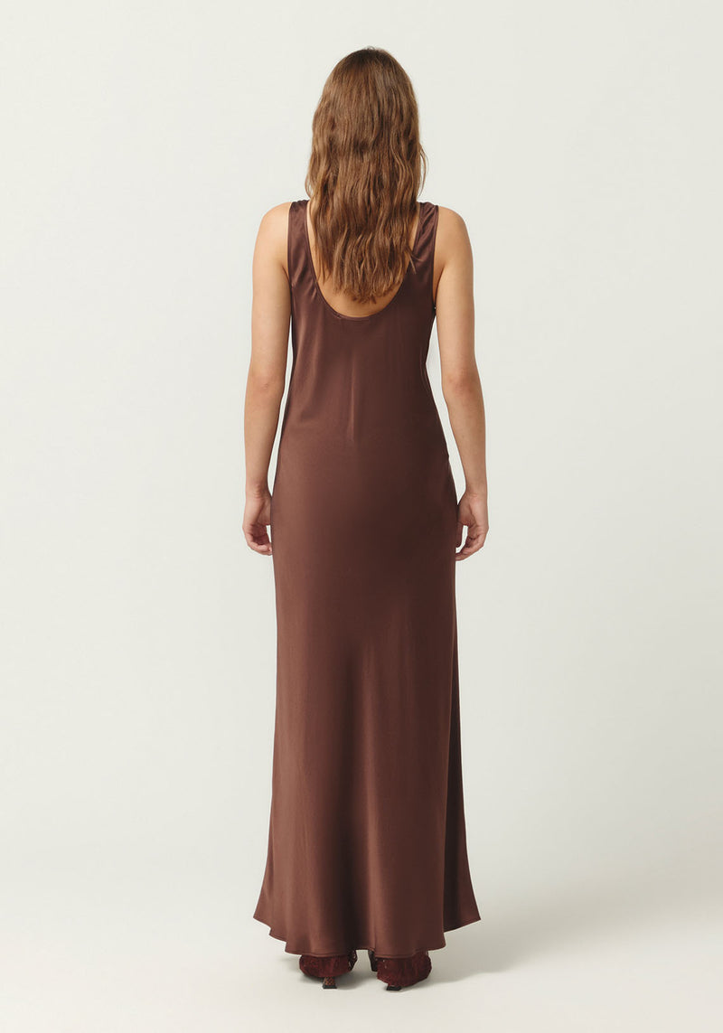 SCOOP NECK MAXI CHOCOLATE