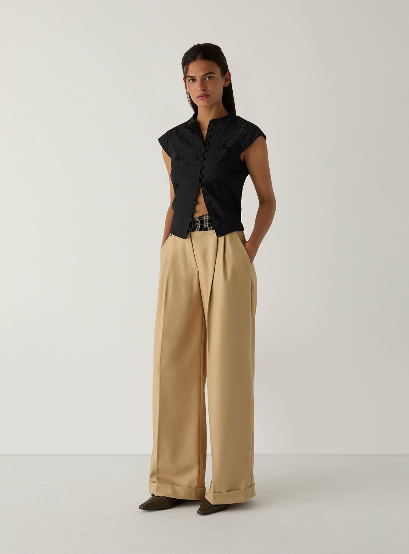 LAAGAM Smith Sand Tailored Pants