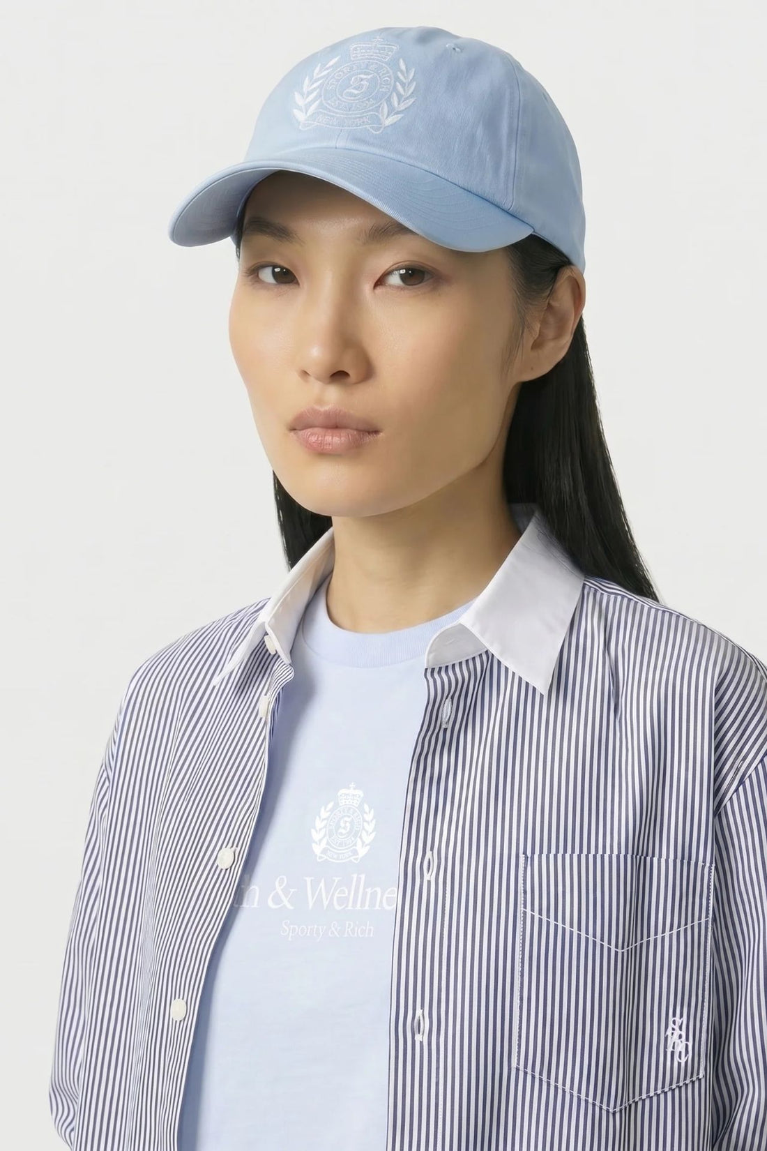 Sporty &amp; Rich NY Crest Hat Ciel