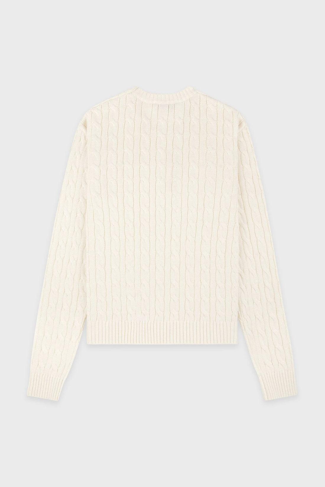 Sporty &amp; Rich SRC Cable Knit Sweater Ecru