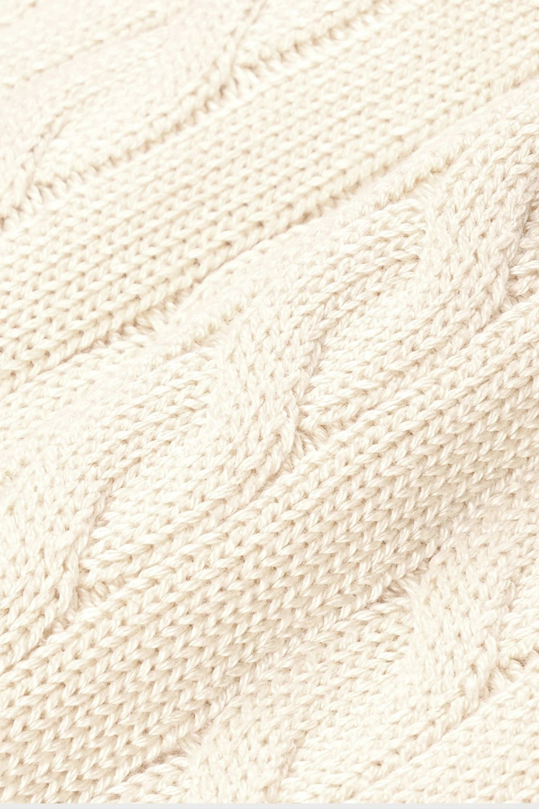 Sporty &amp; Rich SRC Cable Knit Sweater Ecru
