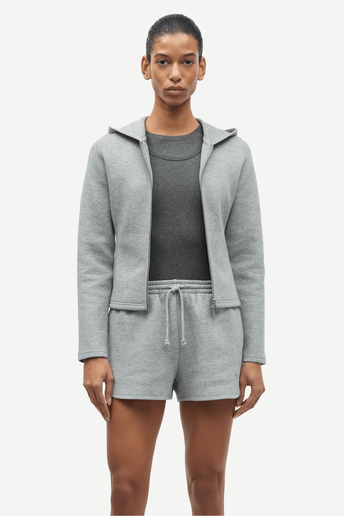 Samsøe Samsøe Saalice Zip Hoodie Grey