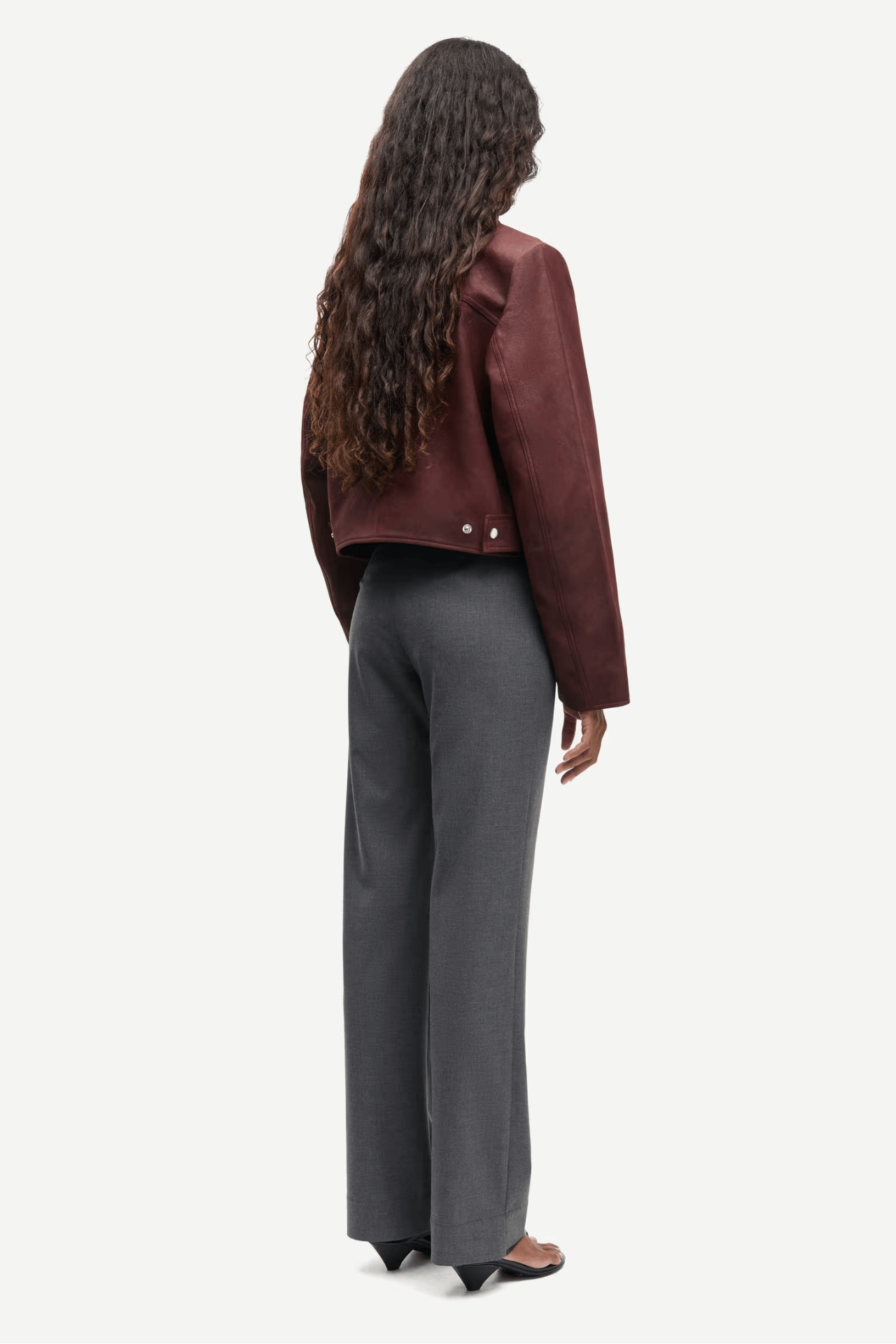 Samsøe Samsøe Sashiva Leather Jacket Fudge