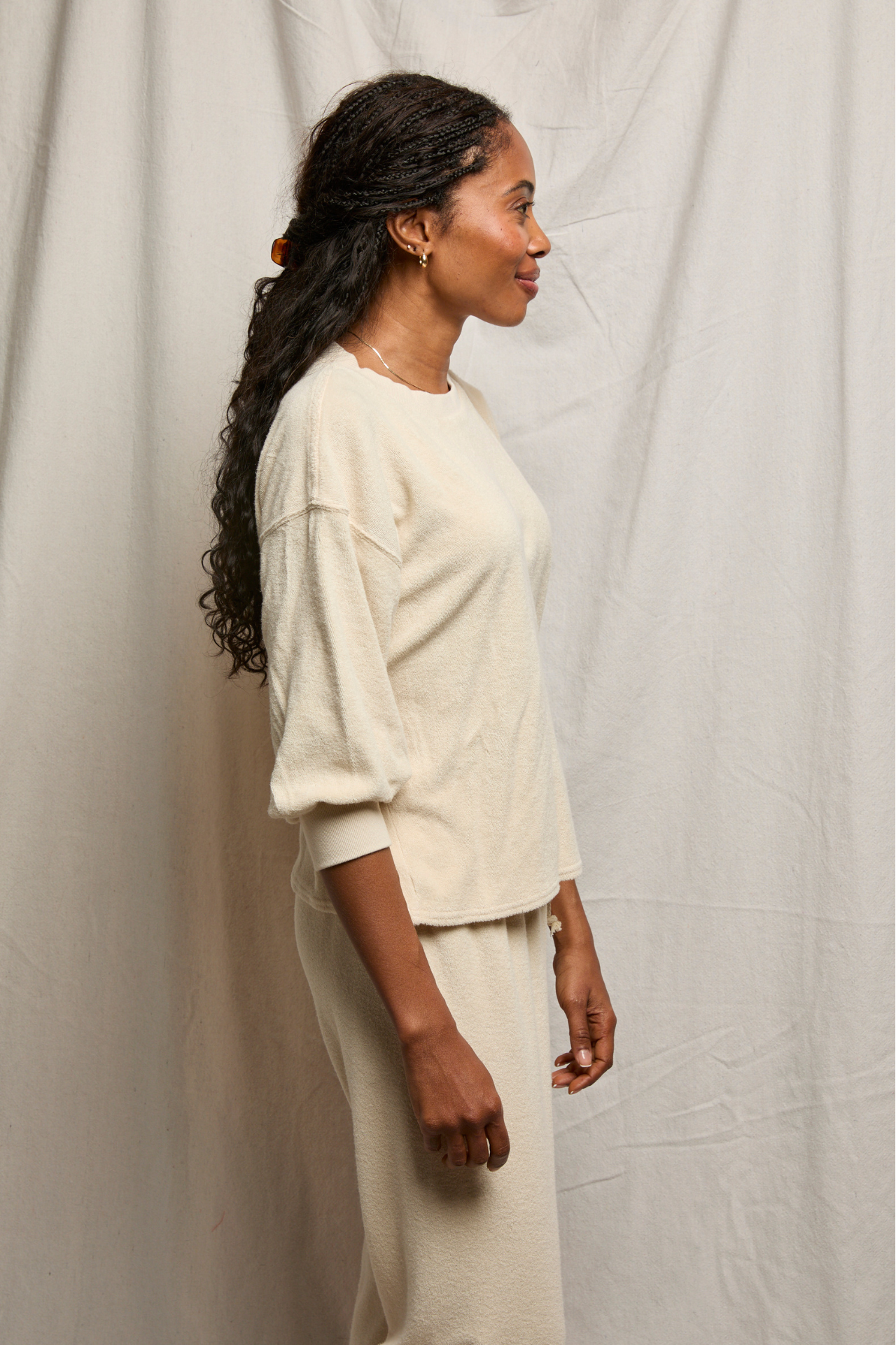 Roxy Bubble Sleeve Sweatshirt Sugar