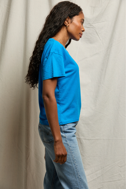 Harley Boxy Crew Tee Cobalt