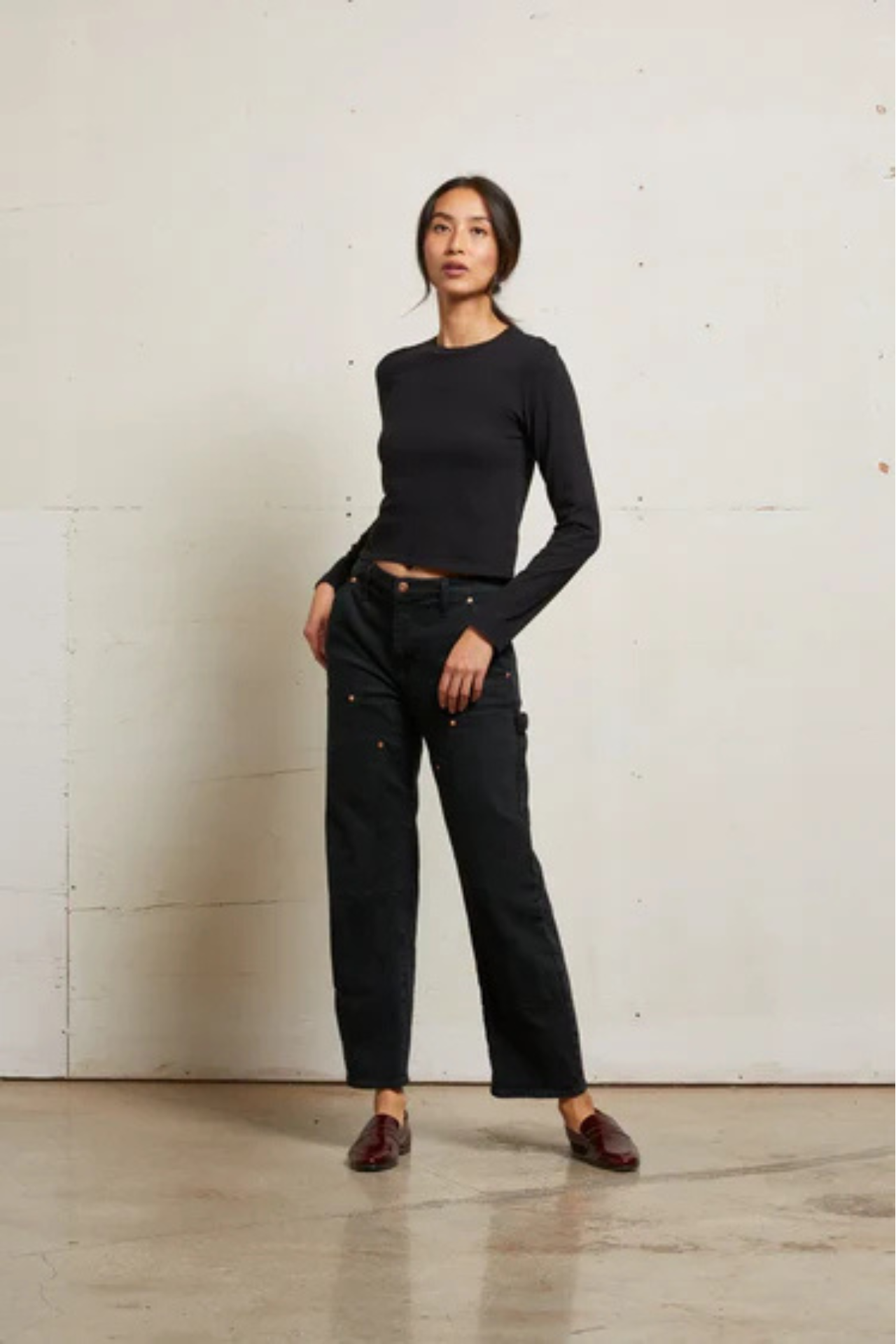 Jamie Recycled Cotton Long Sleeve True Black