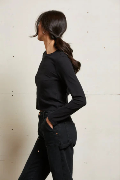 Jamie Recycled Cotton Long Sleeve True Black