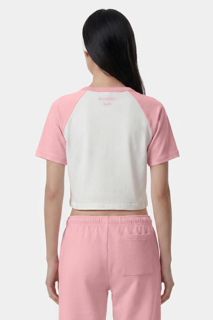 Sporty &amp; Rich Yankees Arch Baby Baseball Tee White/Candy