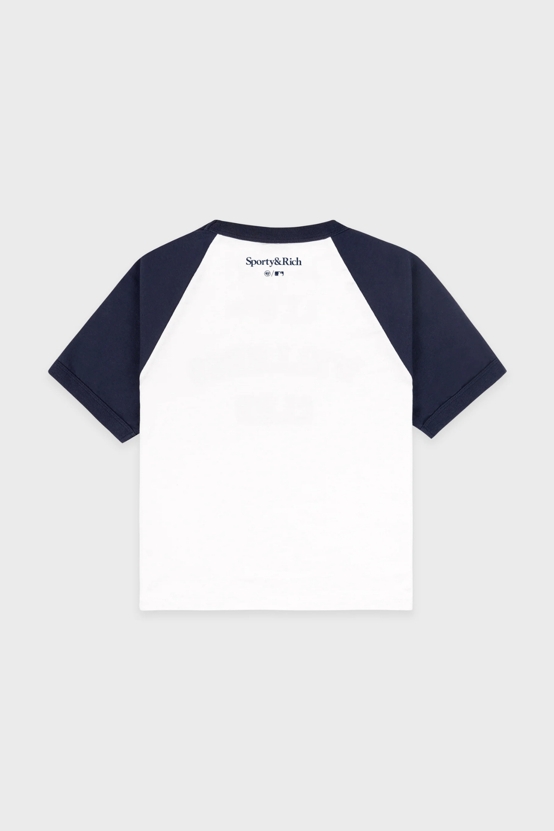 Sporty &amp; Rich Yankees Arch Baby Baseball Tee White/Dark Navy